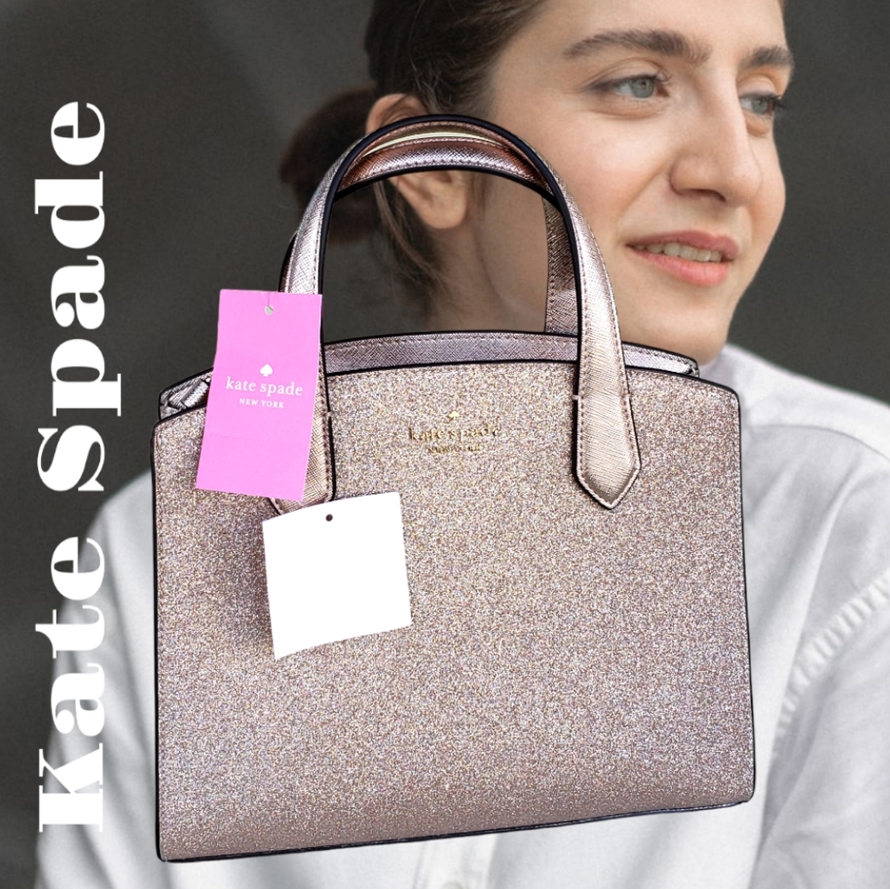 KATE SPADE♠️NY Glitter Rose Gold Satchel